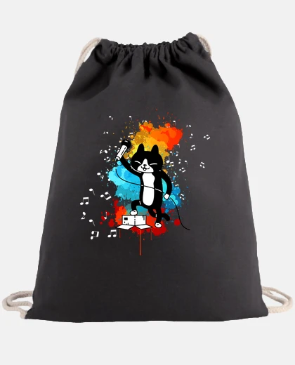 Bag cat painting music