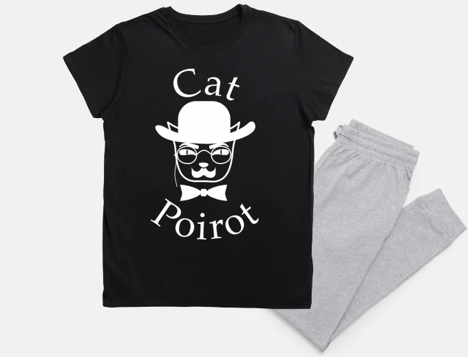 Pajama cat poirot white design no 1892557