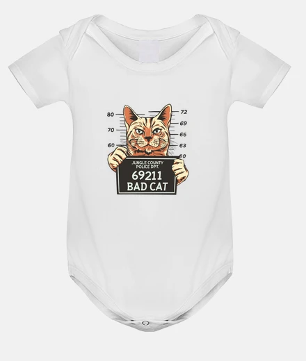 Kids cat, prisoner, humorous, baby loves cats.