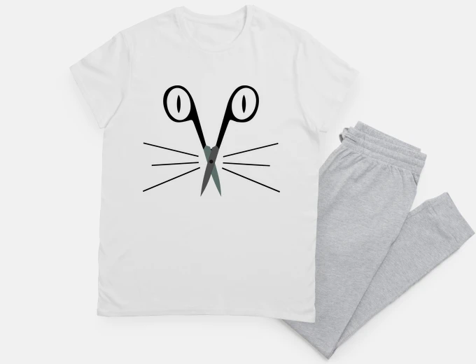 Pajama cat scissors