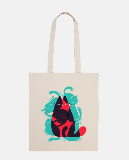 Bag cat shapes - funny cute kitty - modern 