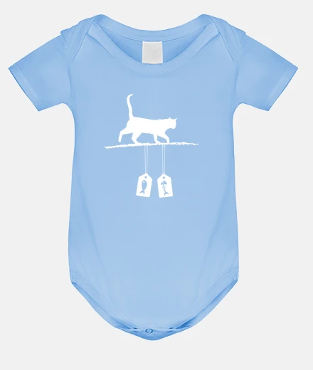 Kids cat silhouette - fish sale tags