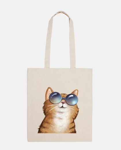 Bag cat with sunglasses