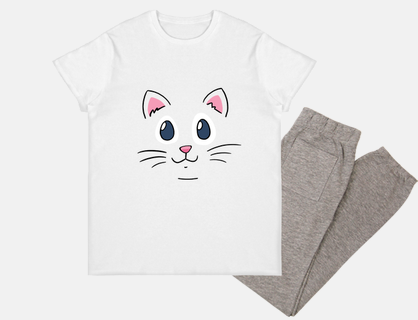 cat&#39;s head, face, babydoll, shirt, night, whiskers,