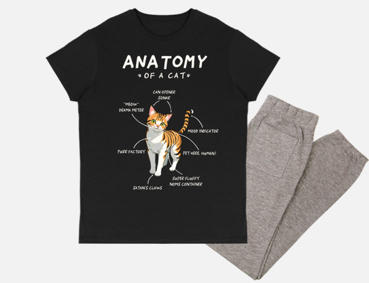 cat anatomy - funny, cute, cat gift idea