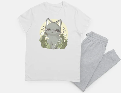 Cat and Flowers