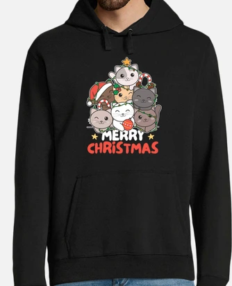 Cat 2024 christmas hoodie