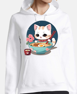 Cat Eating Ramen - Gift Idea, Anime