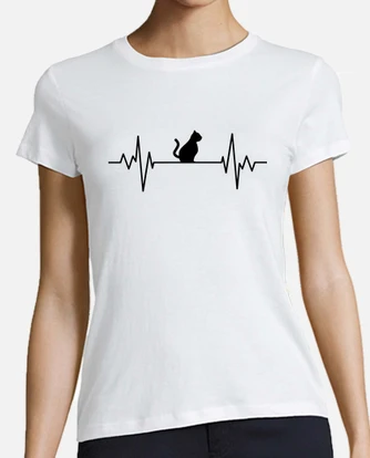 Cat heartbeat t shirt tostadora