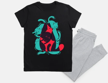 cat shapes - funny cute kitty - modern 