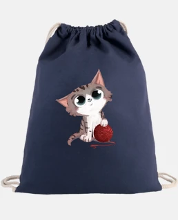 cat with ball of wool