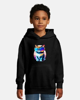 cat with multicolored glasses