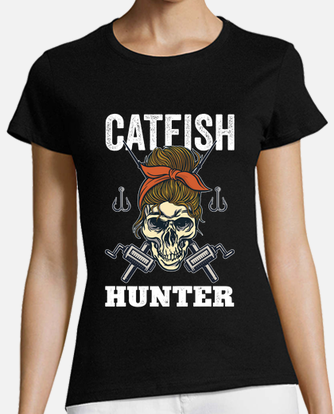 Catfish hunter skull t-shirt