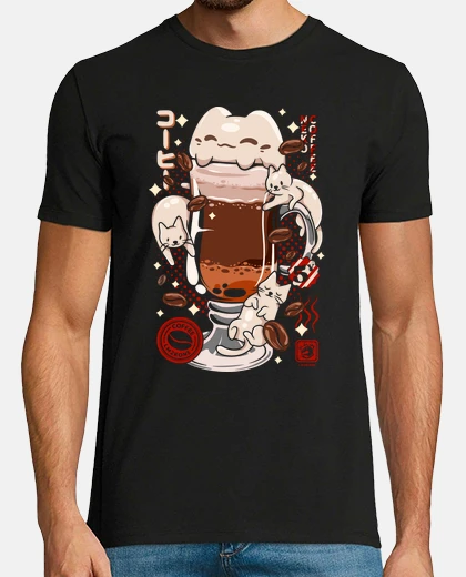 Camiseta catpuccino - gato café kawaii