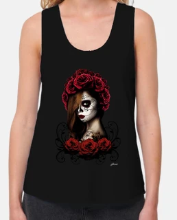 Camiseta calavera brillantes mujer sale