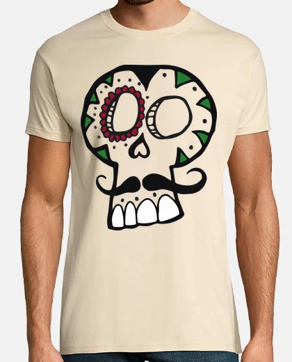 Camiseta Catrina Bigote Negro