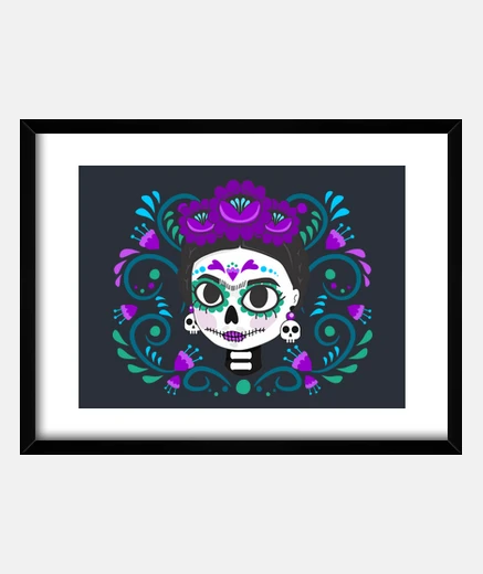 Cadre catrina bleue
