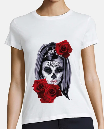 Playera catrina con flores