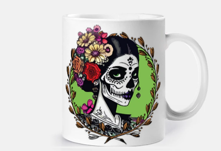 Cup catrina framed profile flowers collecte