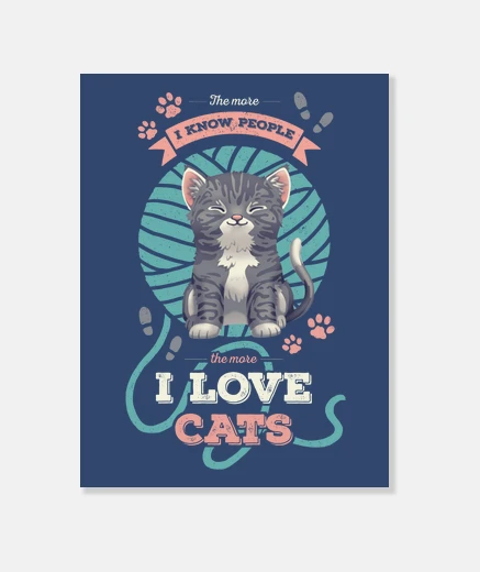Wall cats and people - animals adopts