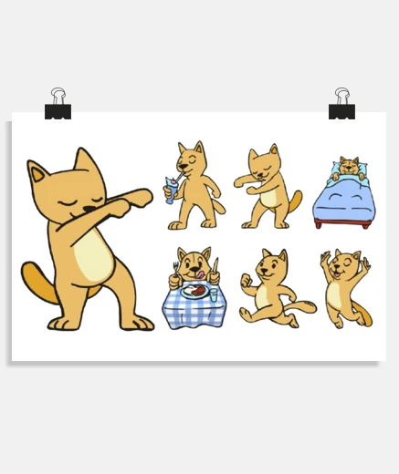 Poster cats fresco humor funny funny poster office living room stand bedroom poster