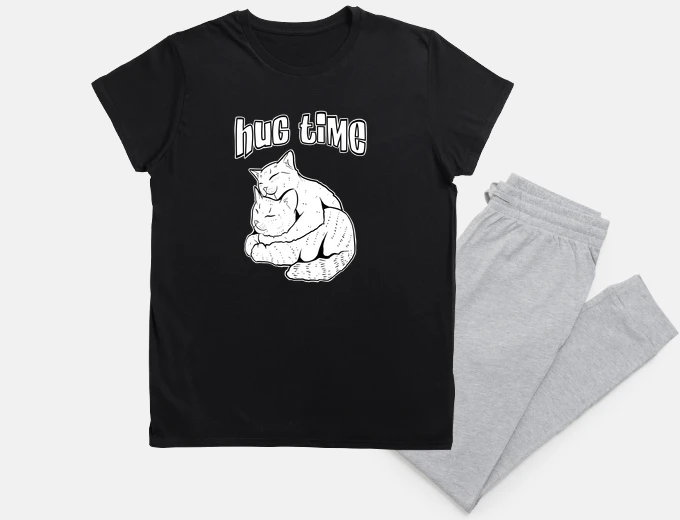 Pyjama cats hug time