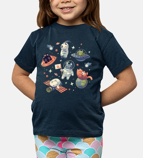 Kids cats in space
