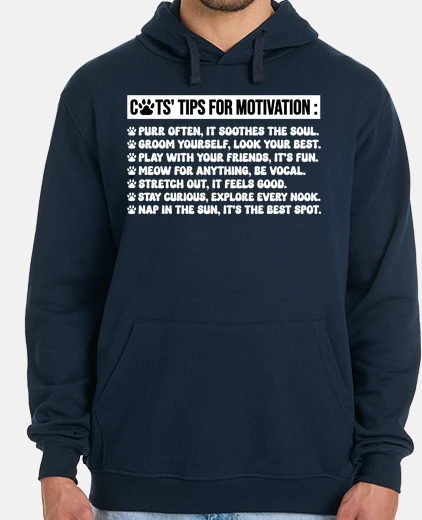 Hoodie cats tips for motivation funny cats tips