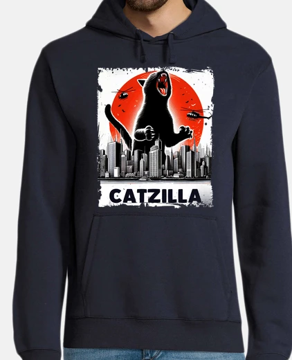 Felpa catzilla regalo divertente per gli aman