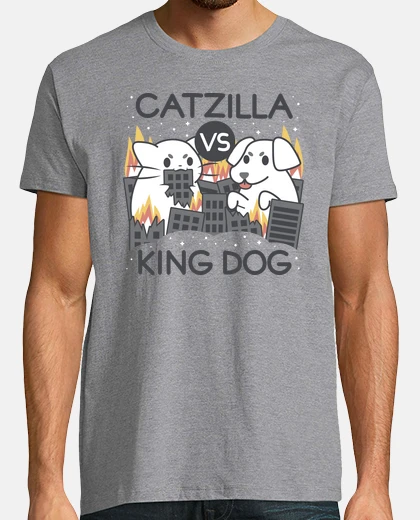 Playera Catzilla vs king dog