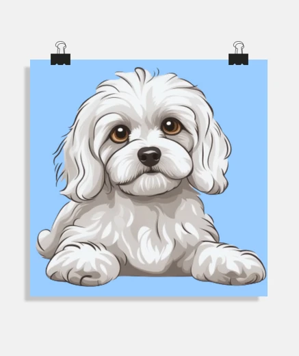 Poster cavachon puppy too cute poster baby child room poster