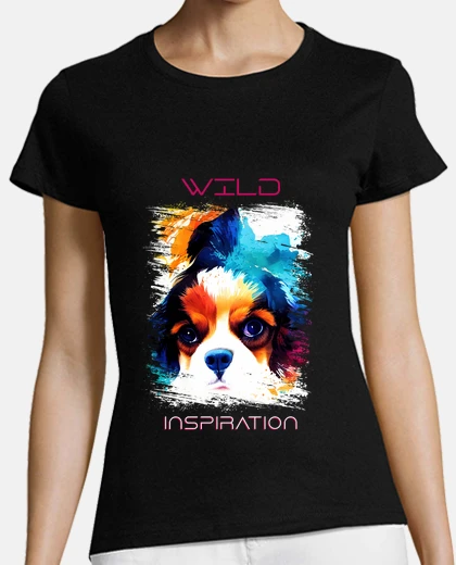 Tee-shirt Cavalier King Charles Chien Peinture Ar