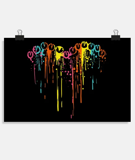 Poster cavalli stampe gocce splash poster workshop artista pittore poster