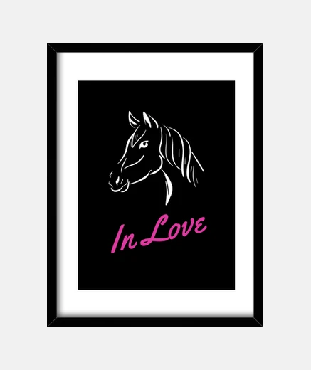 Quadro cavallo amore cavalca t-shirt