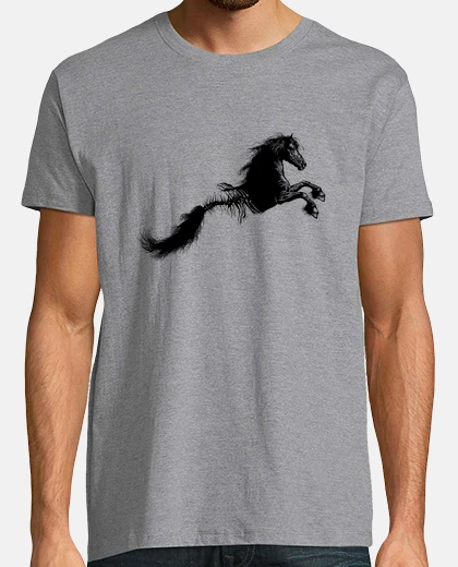 T-shirt cavallo di osso di pesce - creatura mit