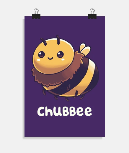 Poster cavedano bee paffuto ape anima les