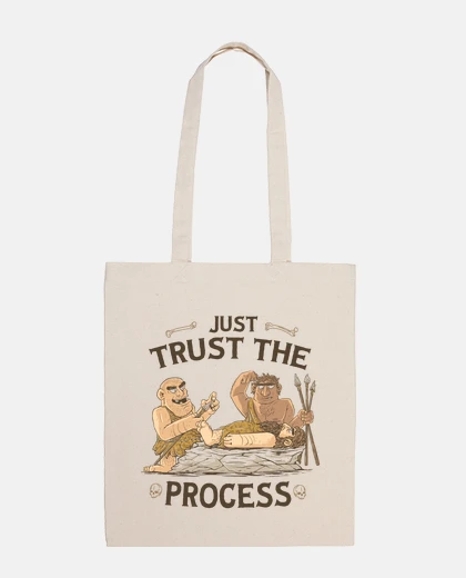 Bag caveman trust the process handy tote handbag