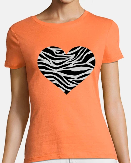 Camiseta cebra del corazón