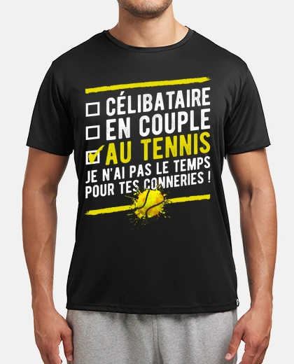 Tee-shirt Célibataire au tennis cadeau