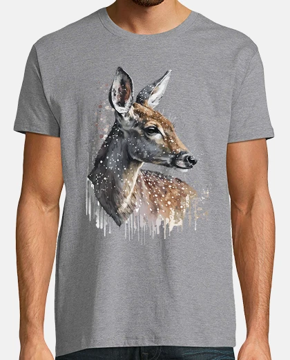 T-shirt cerbiatto dei boschi troppo carino cerb