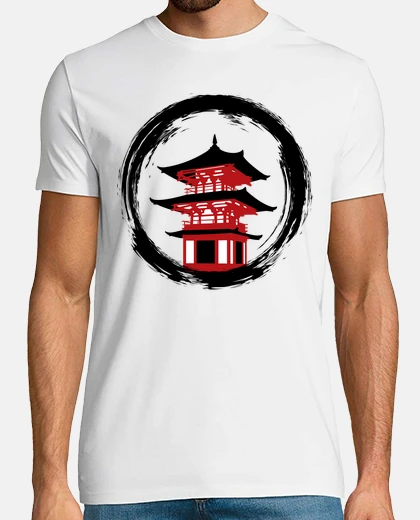 T-shirt cerchio del tempio rosso