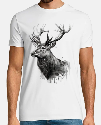 Tee-shirt cerf brame période de rut battue au tir quota repas partage amis 