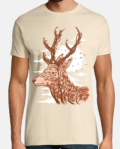 Tee-shirt cerf dans les branches
