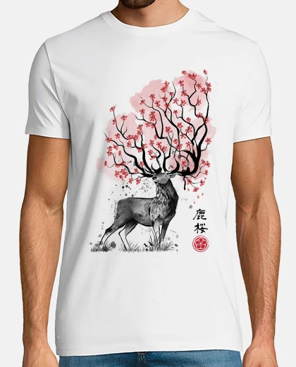 Tee-shirt cerf sakura