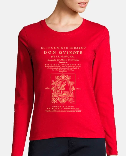 T-shirt cervantes. don chisciotte (tee scure)