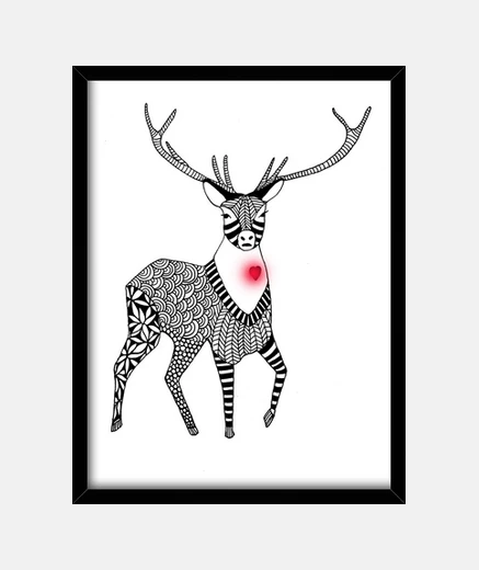 Quadro cervi cuore