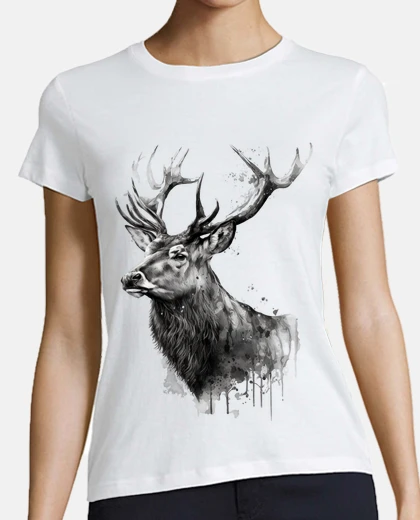 T-shirt cervo che muggisce periodo di accoppiamento picchiato tiro quota pasto condivisione amici