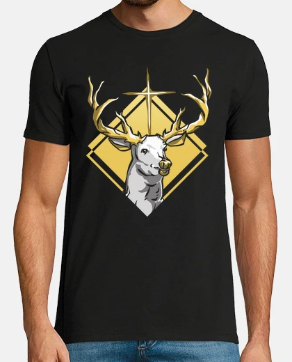 T-shirt cervo di sant&#39;hubert patrono dei cacciatori cacciatore