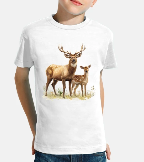 Abbigliamento cervo reale la sua cerva il suo cerbiatto foresta natura animali selvatici