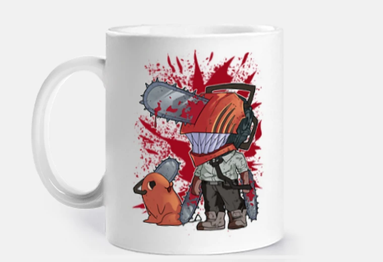 Taza Chainsaw Man y Pochita